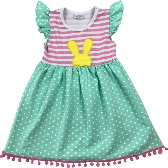 Princess Pea | Dresses | Little Girl Dress Bunny Rabbit Summer Casual Easter  Girl Dress Pink Green Bunny | Poshmark